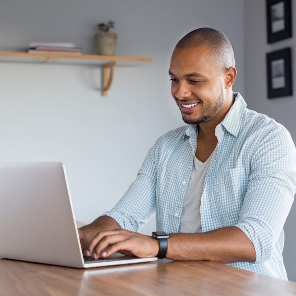 Man on computer