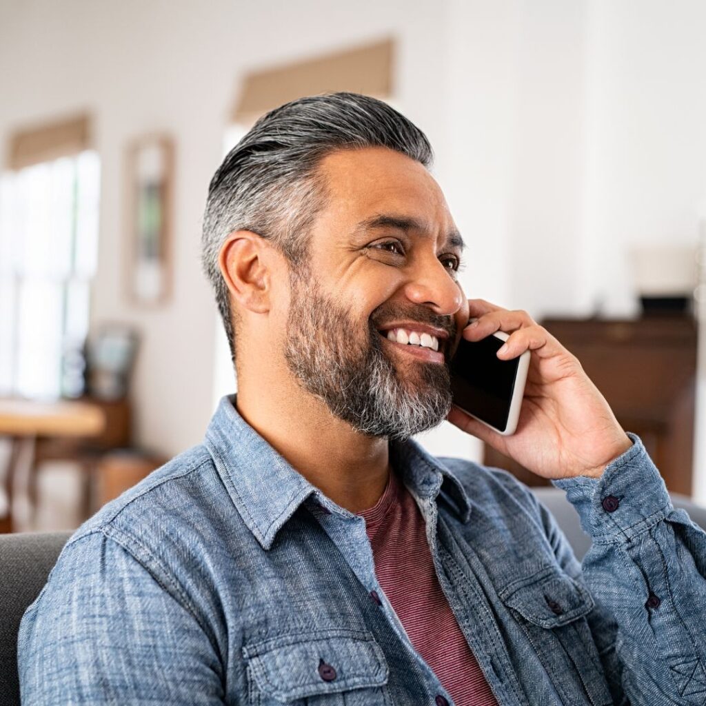 Man talking on phone